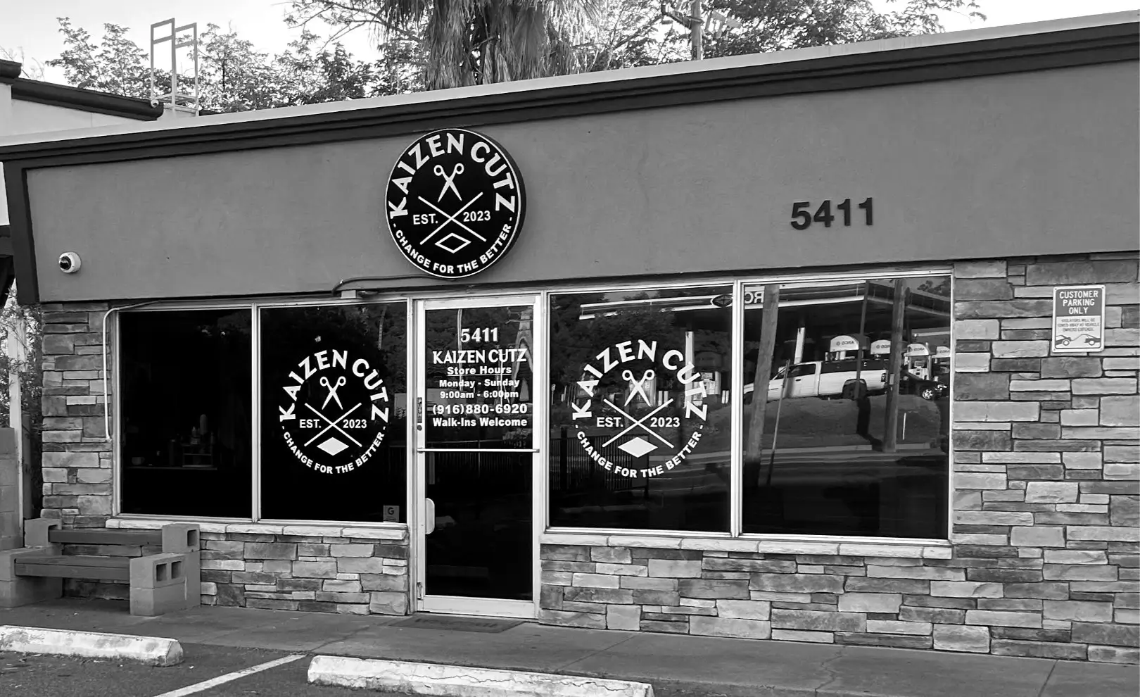 Kaizen Cuts barbershop storefront